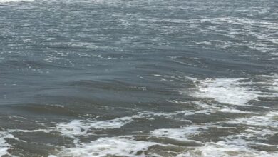 تيارات مائية وارتفاع للأمواج فى بحر بورسعيد.. فيديو وصور